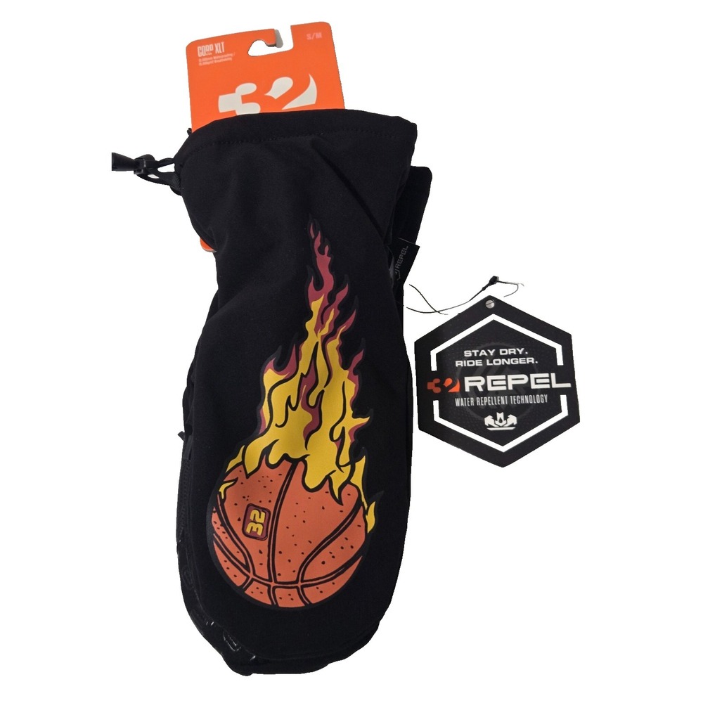 Thirtytwo Corp Mitten XLT Zeb 32 S/M Black NWT